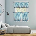 thumbnail image 5 of Coastal Jellyfish Blue Kitchen Curtains Sets for Windows 36 Inch Length, Summer Beach Nautical Coral Starfish Rod Pocket Window Treatments Tier Curtains and Valances Set for Bedroom/Bathroom, 5 of 8