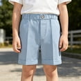 thumbnail image 5 of LIBRCLO Toddler Shorts for Boys Size 3-4 Years with Pockets Casual Lightweight Summer School Uniform Suit Shorts Light Blue, 5 of 5