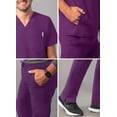 thumbnail image 4 of Adar Addition Go-Everyday Scrub Set For Men - Stylish Scrub Top & Cargo Scrub Pants - A9800 - Eggplant - L, 4 of 7