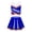 Royal Blue, variant on DPOIS Girls Cheer Leader Costume Cheerleading Uniform Cheer Outfit Black 12