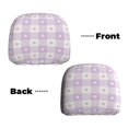 thumbnail image 6 of Kdxio Floral Purple Buffalo Plaid Pattern Print 2 Piece Car Head Rest Covers Set Auto Front/Rear Seats Headrest Cover Universal Fit Most Cars,Sedan, SUV, 6 of 9