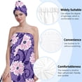thumbnail image 6 of Colevkie Women 2 Pieces Bath Wrap Set Bath Skirt & Shower Cap Absorbent Soft Quick Drying Adjustable for Bathroom Sauna Beach Hotel Printed Cute Florals Pattern, 6 of 8