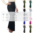 thumbnail image 5 of YTCAMLO Long Skirts for Women Trendy High Waisted Ruffle Bodycon Pencil Skirts Going Retro Elastic Flowing Skirts for Evening Party, 5 of 6