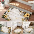 thumbnail image 6 of Yellow Floral Spring Area Rugs 2x3 for Living Room, Summer Rustic Botanical Vintage Wood Non Slip Washable Rug Runner, Low Pile Indoor Floor Carpet Mat Bathroom Rugs for Bedroom, Kids Room, 6 of 9