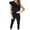 Black, variant on IROINNID Sleeveless Jumpsuit For Women Full-Length Fashion Bandage Cold Shoulder Suspender Cami Pants Pockets Jumpsuit