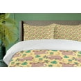 thumbnail image 4 of Ambesonne Funny Sloth Duvet Cover Set, Lazy Animal Tree Banana, 2-Calking, Yellow Umber, 4 of 7