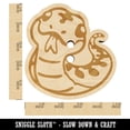 thumbnail image 2 of Sassy Snake with Tongue Sticking Out Wood Buttons for Crochet Knitting Sewing DIY Craft - 1.25 Inch Large (5pcs), 2 of 7