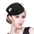 thumbnail image 4 of Cheers.US Women Ladies Girls Comfortable Fascinator Hairpin Lightweight Polyester Fiber Mesh Bowknot Hair Clip Tea Party Hat Headwear, 4 of 7