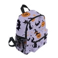 thumbnail image 2 of FORMRS School Backpack with Front Zippered Pocket 12" Student Travel Daypack, Purple Halloween Pumpkin, 2 of 6