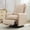 Oatmeal, variant on 37" Swivel Gliding Modern Accent Chair, Comfy Reading Chair with Linen Material, Modern Minimalist Sofa Chair with Thick Padding for indoor leisure spaces, Oatmeal