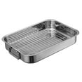thumbnail image 3 of Plateau de Rôtissage Profond en Acier Inoxydable pour Four, Grille de Cuisson, Rôtissoire en Étain 42*32*6.5cm, 3 of 9