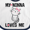 thumbnail image 4 of Inktastic Nonna Loves Me Girls Girls Baby Bib, 4 of 4