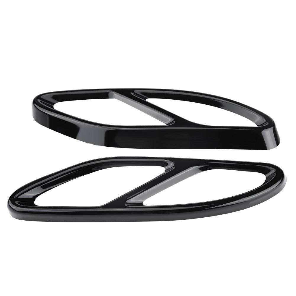 2* Exhaust Tail Pipe Cover Trims Silver for Mercedes Benz GLC C E-Class C207
