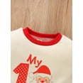 thumbnail image 4 of Bagilaanoe Newborn Baby Girl Boy Christmas Romper Sweatshirt Long Sleeve Bodysuit Letter  Santa Claus Print Pullover 6M 12M 18M 24M Infant Casual Tee Tops, 4 of 9