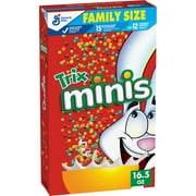 Trix Minis Fruity Mini Corn Puff Breakfast Cereal, Family Size, 16.5 OZ