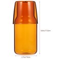 thumbnail image 3 of Bedside Desktop Glass Bottle Multi-function Water Jug Transparent Glass Jug with Cup, 3 of 8