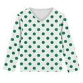 thumbnail image 4 of Ugoldhm Girls Tees Polka Dot V Neck Tunic Fashion Tops Fall Long Sleeve Shirts Sizes 3-13, 4 of 8
