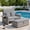 Gray, variant on POTEBAN Wicker Outdoor Daybed-Outdoor Loveseat with Storage Ottoman, 4-Level Adjustable Backrest & Cushions for Balcony, Garden, Poolside (Blue)