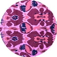 thumbnail image 1 of Ahgly Company Indoor Round Abstract Purple Modern Area Rugs, 4' Round, 1 of 4