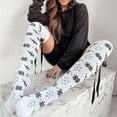 thumbnail image 5 of IWRICH Thigh High Socks for Women Cable Knit over the Knee Boot Socks Long Warm Leg Warmers Winter White, 5 of 5