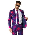 thumbnail image 3 of Men's Suitmeister Retro Neon Navy Suit, 3 of 5