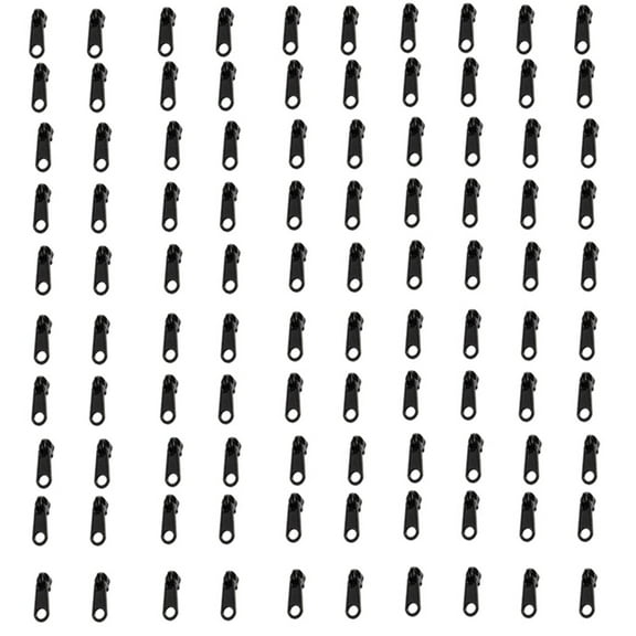 100Pcs Zippers Slider Heavy Duty Metal Zippers Pull Zippers Repair Accessory