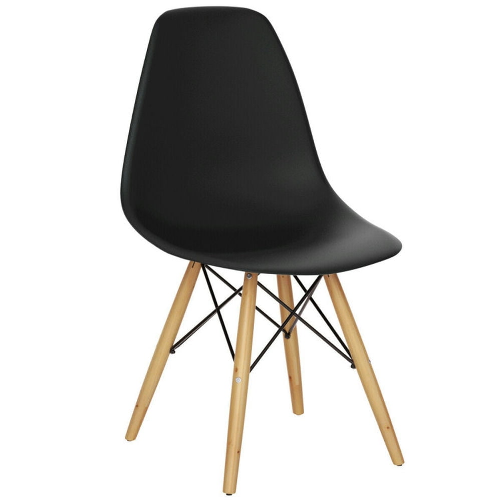 Demi Bonn Set of 2 Mid-Century Dining Chairs, Modern DSW Dining Side Chair, Black