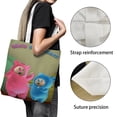 thumbnail image 3 of Billy Bam Bam Bolso de tela con estampado de lienzo para mujer, bolsa de compras reutilizable y estética, con cremallera interior, regalo para mujer,40*40cm., 3 of 6