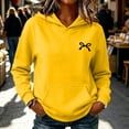 thumbnail image 2 of Maean Womens Sweatshirt Bow Printed Cute Pullover Long Sleeve Lightweight Loose Hoodies Sweatshirts with Pockets, 2 of 7