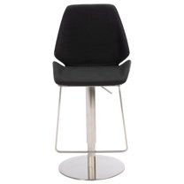 SAFAVIEH Pierro Gas Lift Bar Stool, Black/Brushed Nickle (19 in. W x 22 in. D x 35/45 in. H)