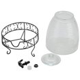 thumbnail image 2 of 2.4 Gallon Glass Bee Hive Beverage Drink Water Ice Tea Dispenser Metal Stand, 2 of 3