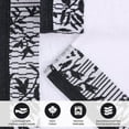 thumbnail image 3 of Superior Wisteria Floral Cotton Bath Towels, Set of 2, White/ Black, 3 of 8