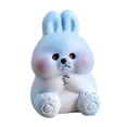 thumbnail image 3 of Estatua de resina de conejito, figura de escritorio, decoración de Pascua, adorno en miniatura Azul, 3 of 9