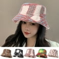 thumbnail image 2 of CSChome Fisherman Hat Unisex Winter Fisherman Hat - Color Matching Thick Soft Plush Flat Top, 2 of 6