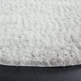 thumbnail image 3 of SAFAVIEH Berber Torvald Abstract Polyester Shag Area Rug, Ivory/Light Grey, 12' x 12' Round, 3 of 8