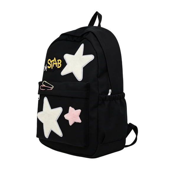 LLDYYDS 2026 Preppy Backpack Trendy Y2K Stars Backpack Cute College Laptop Backpack Casual Daypack