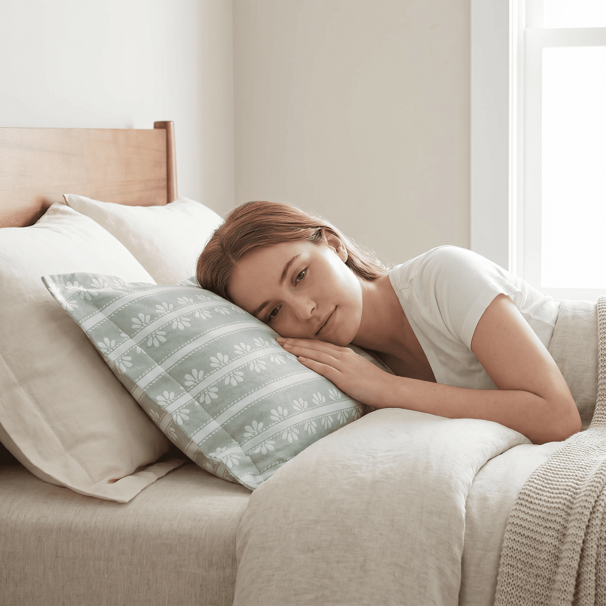 Unique Bargains 2Pcs Cotton Smooth Cooling Bedding Pillowcase Queen Color G