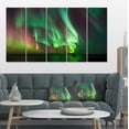 thumbnail image 1 of Green Northern Lights Aurora - Large Abstract Canvas Wall Art, 1 of 3