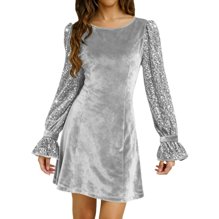 christmas dress women sparkly Women's Red Sequin Dress
