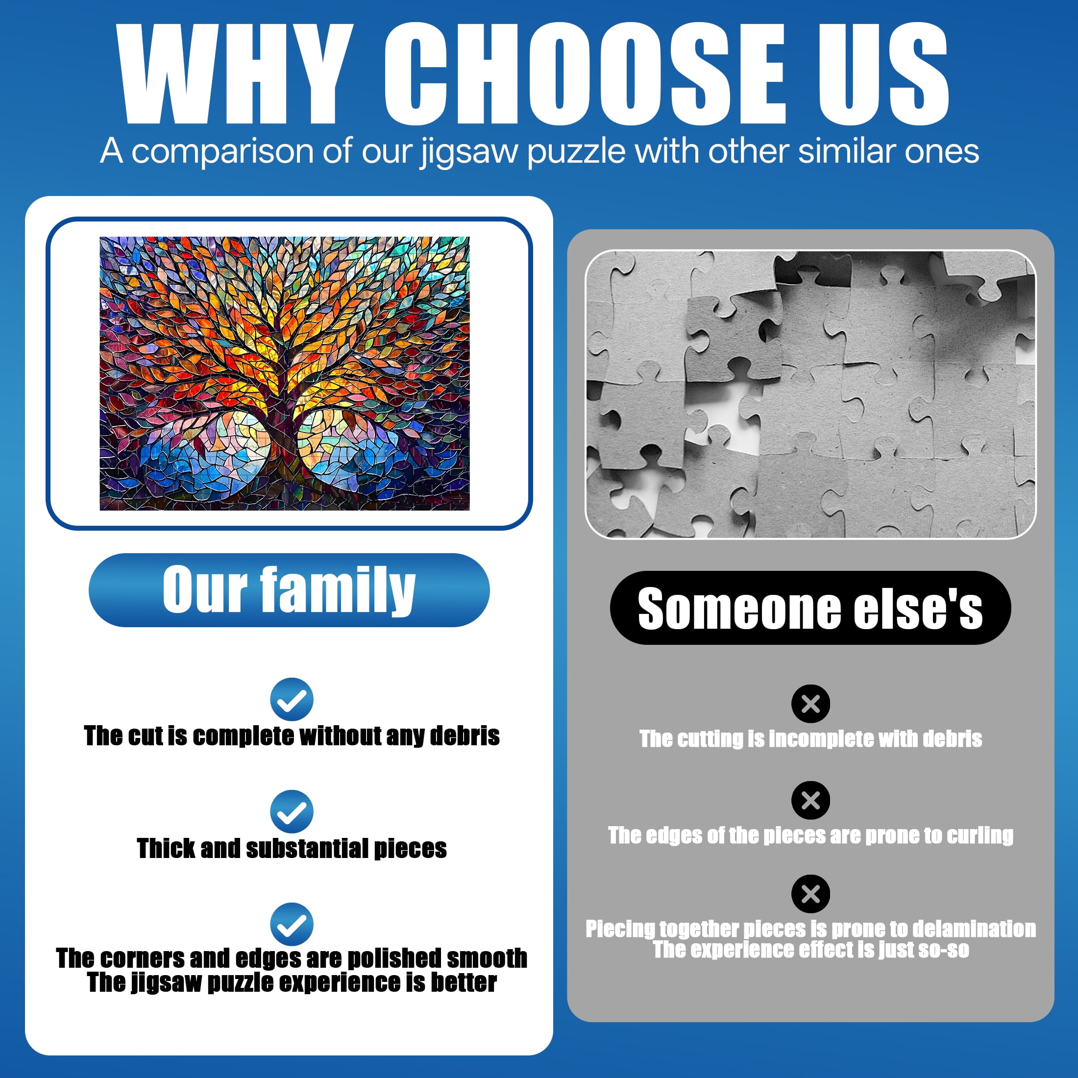 CYFW Life Tree Puzzles for Adults 1000 Pieces,Unique Puzzles for Adults,Stress Relief Adult Puzzles,27.6x19.7 Inches Adult Jigsaw Puzzles for Gifts