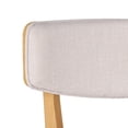thumbnail image 6 of GDF Studio Carnelian Wood and Fabric 7 Piece Dining Set, Natural Oak, Light Beige, 6 of 10
