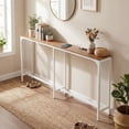 thumbnail image 2 of Gymax 71'' Console Table w/Power Outlet Metal Frame for Hallway Foyer Living Room Natural & White, 2 of 10