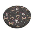 thumbnail image 2 of Round Bar Stool Seat Covers, French Bulldogs Elastic Round Chair Cover Stool Seat Slipcover Bar Stool Cushions Round Pad for 12-14 inch, 2 of 7
