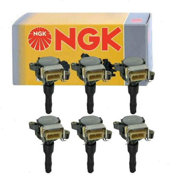 6 pc NGK Ignition Coils compatible with BMW 330i 3.0L L6 2001-2002