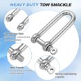 thumbnail image 3 of Grilletes en D Uxcell, (3/16" 5mm, 6 Pcs), Grillete de tornillo en acero inoxidable 304, mini grillete en forma de arco, 3 of 7
