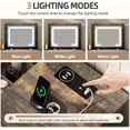 thumbnail image 3 of Gurexl 3-in-1 Vanity Desk with 3-Color Lights and Mirror,47.2" W Makeup Vanity Set with Charging Station,LED Compact Dresser-Vanity with 3 Drawers,2 Cabinets,Chair,Dressing Table for Bedroom, 3 of 9
