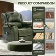 thumbnail image 6 of FLUSGO Power Lift Recliner Standing Chair with Massage, Breathable Leather Recliner Chair with Phone Holder, Remote Control, USB Port, 2 Pcs Stainless Steel Cup Holder & Side Pockets, 6 of 10