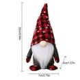 thumbnail image 2 of Christmas Red And Black Plaid Snowflake Pointed Hat Rudolph Figure For Home Decor Gnomes Plush, 2 of 8