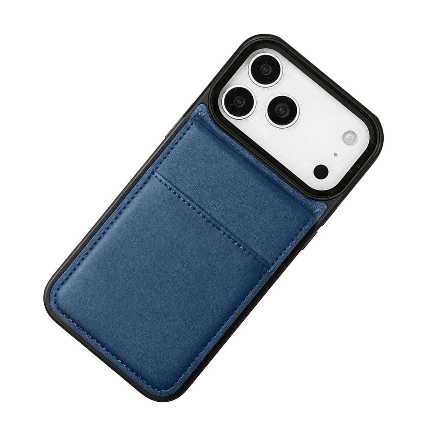 Leather Flip Wallet Cover with Kickstand for iPhone 17 Pro Max - Blue