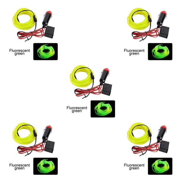 Riwesomey Tira de luces LED para iluminación Interior de coche de 3M, guirnalda de decoración, tubo de cuerda de alambre, luz de neón flexible con Type2 NO2 Riwesomey CBP050467